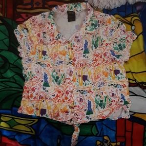 Disney Tangled Painting Crop Top